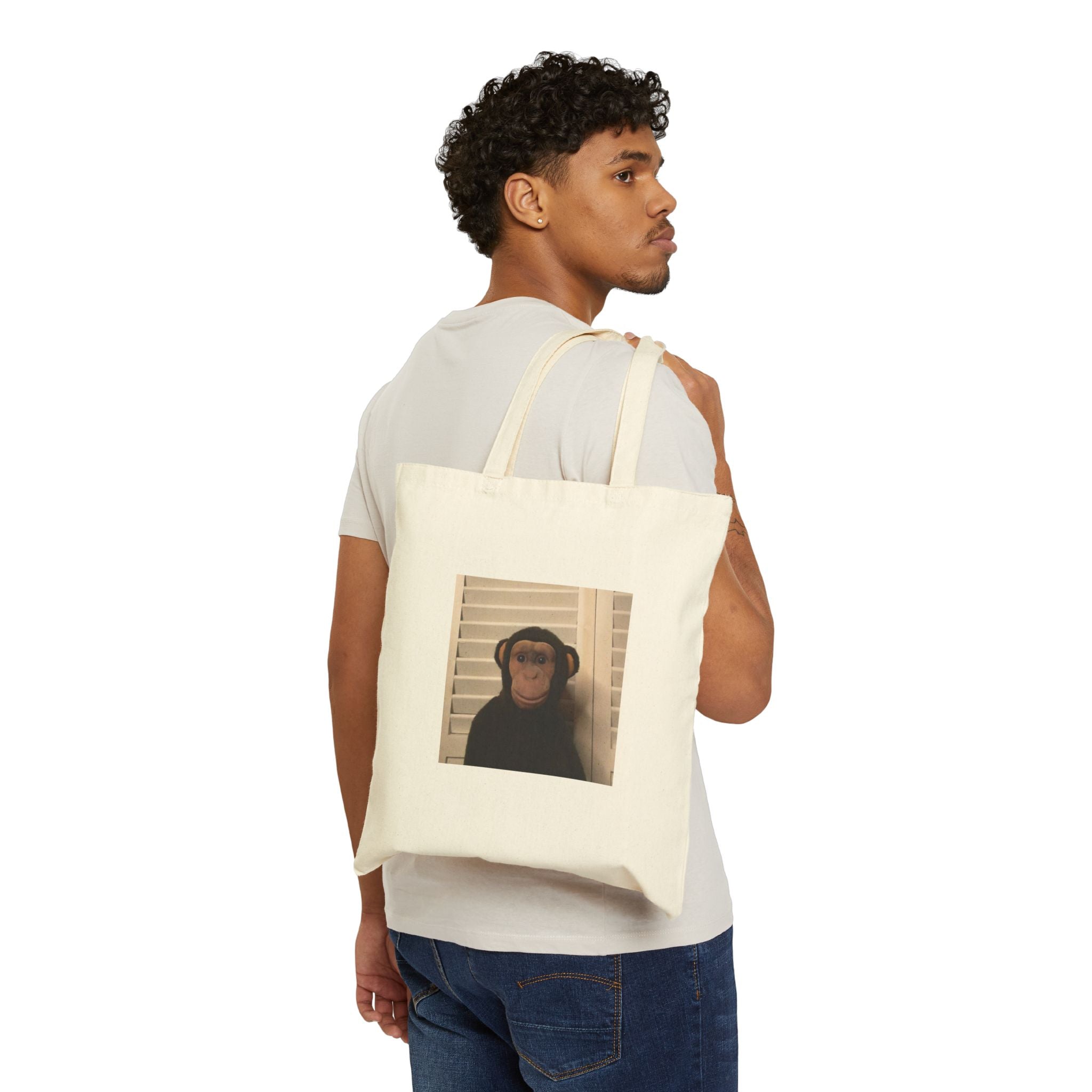 funny monkey tote bag