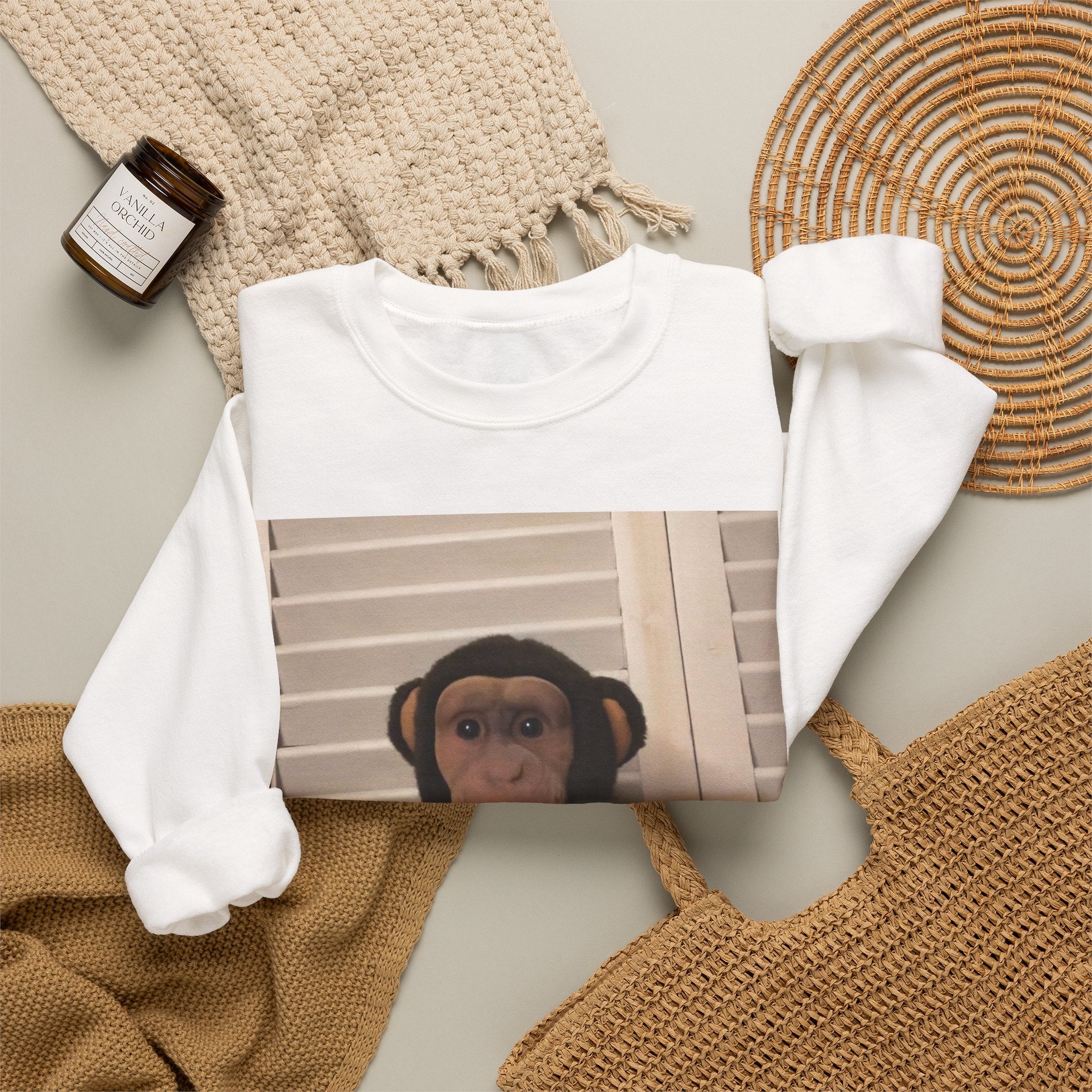 monkey puppet sweater